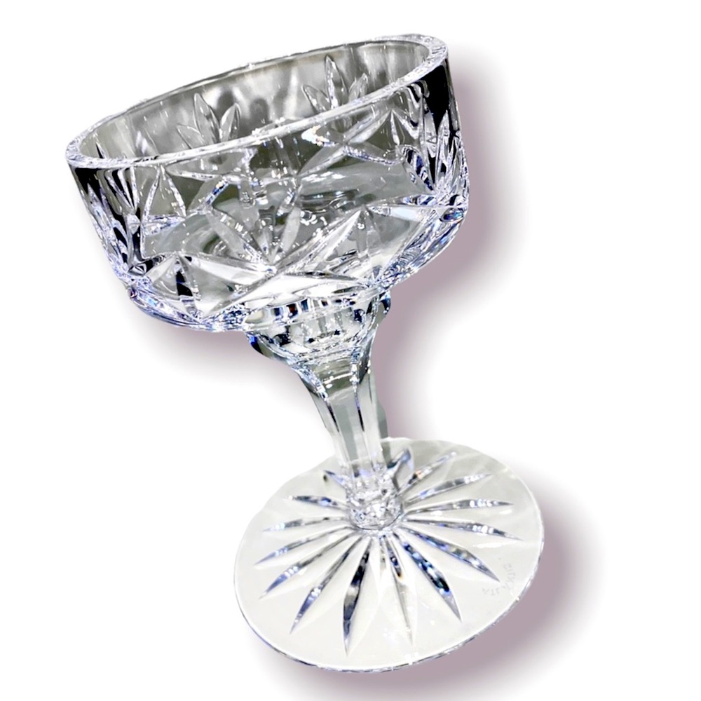 Vtg atlantis crystal candle holder signed